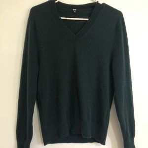UNIQLO - Cashmere v-neck sweater - Dark green - XS